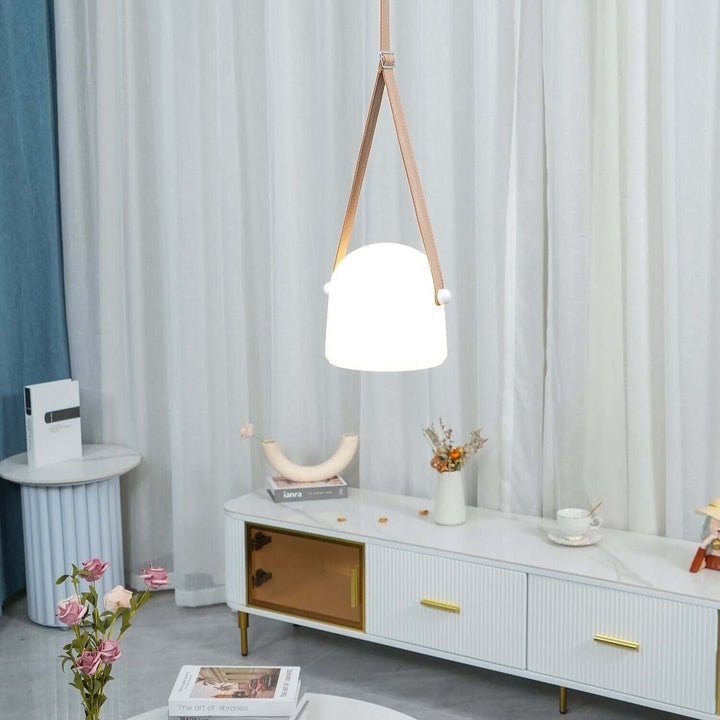 Elegant Pendellampe i Metal og Glas - 20cm