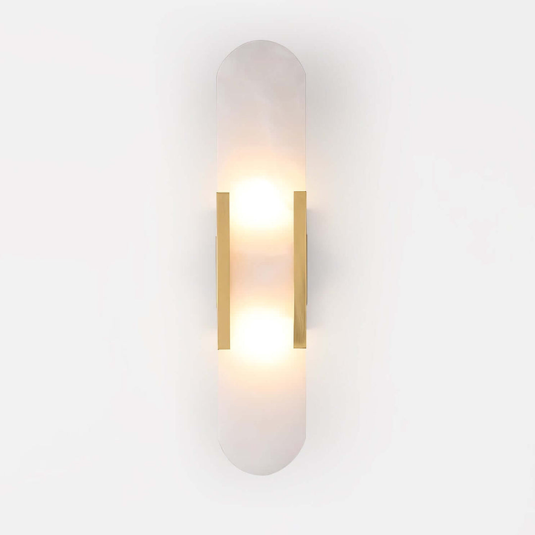 Alabast Væglampe, Aflang Design
