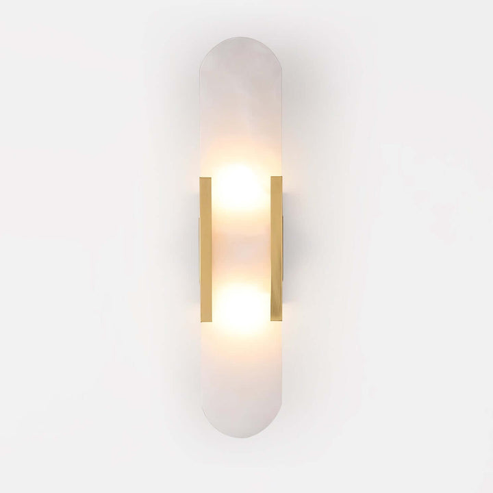 Alabast Væglampe, Aflang Design
