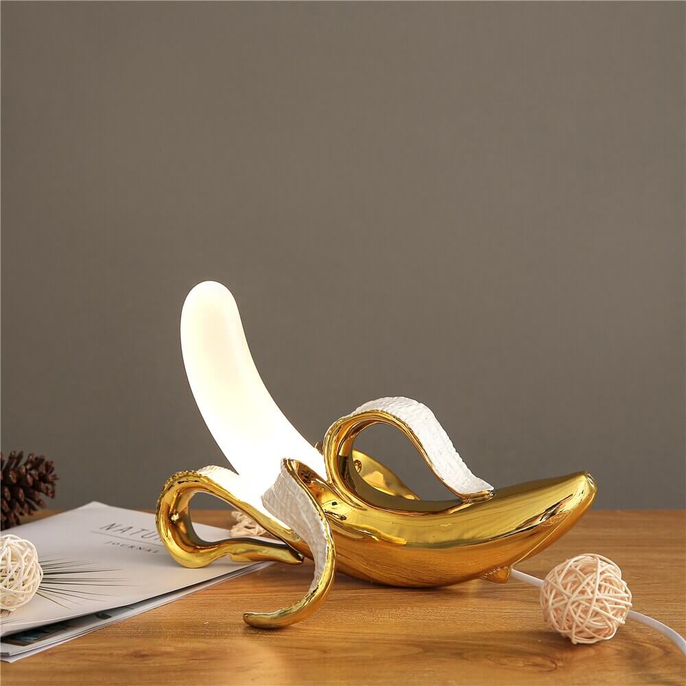 Art Deco Bordlampe i Bananform