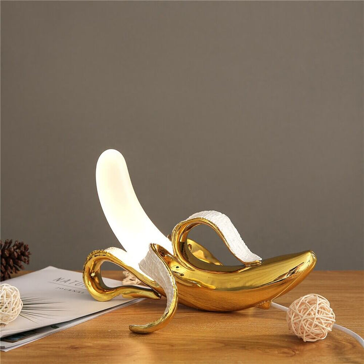 Art Deco Bordlampe i Bananform