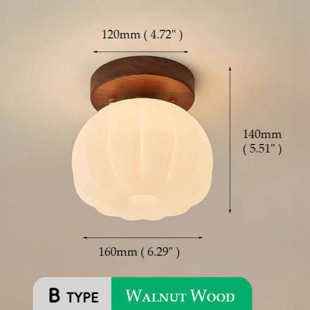 Græskarformet LED Loftlampe - 16cm