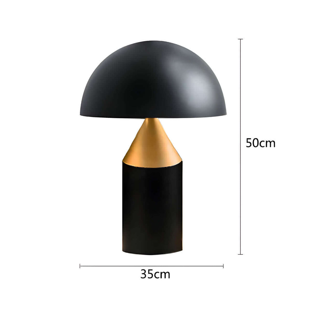 Elegant Bordlampe i Metal og Glas - Vintage Design