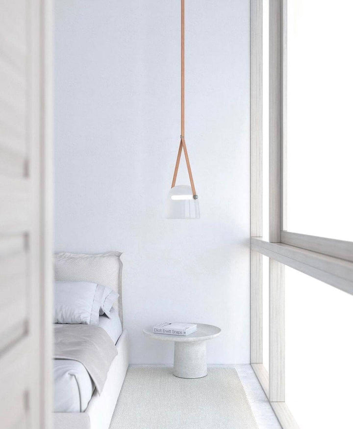 Elegant Pendellampe i Metal og Glas - 20cm