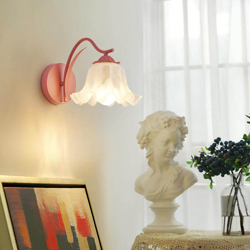 Elegant Retro Blomster Væglampe