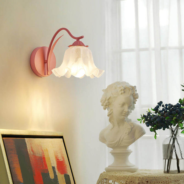 Elegant Retro Blomster Væglampe
