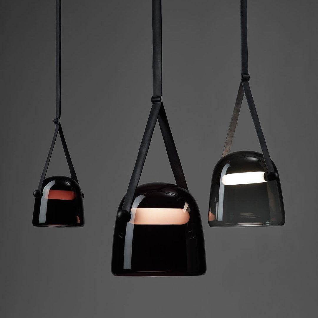 Elegant Pendellampe i Metal og Glas - 20cm