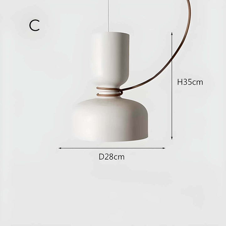 Geometrisk Pendellampe i Sort, Hvid & Grå