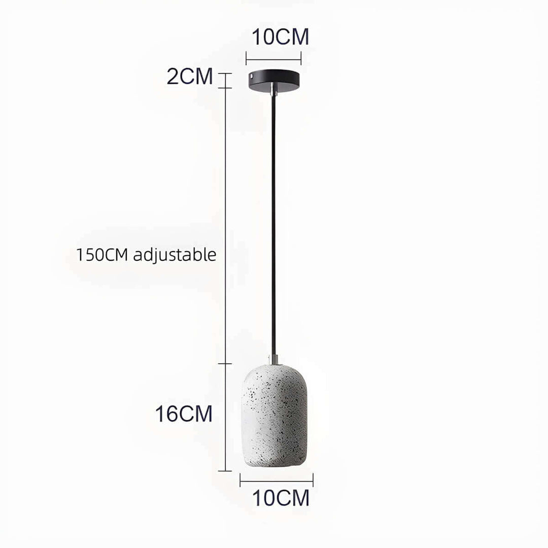 Moderne Cement Pendellampe - Dia 16cm