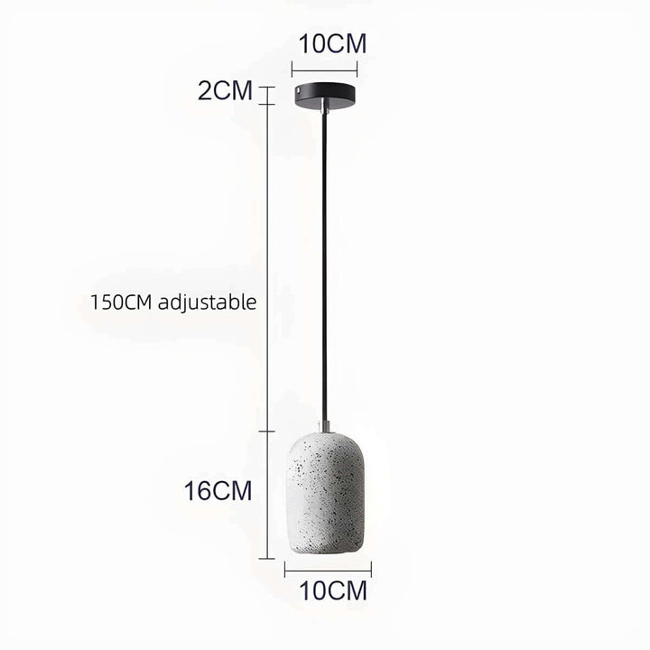 Moderne Cement Pendellampe - Dia 16cm