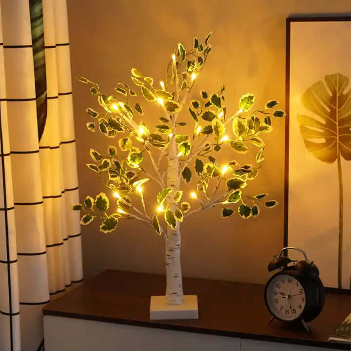 Lysende Juletræ 50cm med LED - Batteridrevet