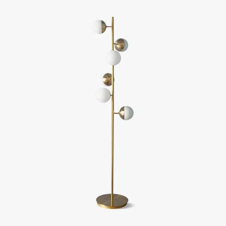 Moderne LED Trælampe med Glaskugler