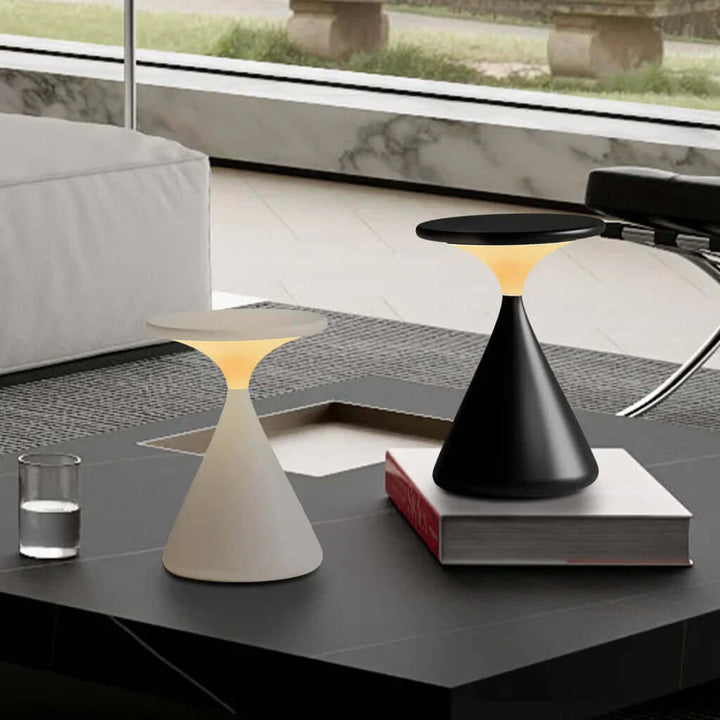 Ledningsfri Bordlampe i Timeglas Design