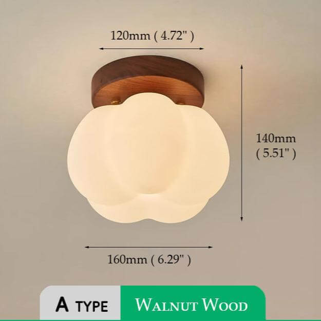 Græskarformet LED Loftlampe - 16cm