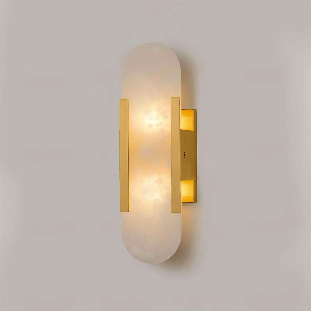 Alabast Væglampe, Aflang Design