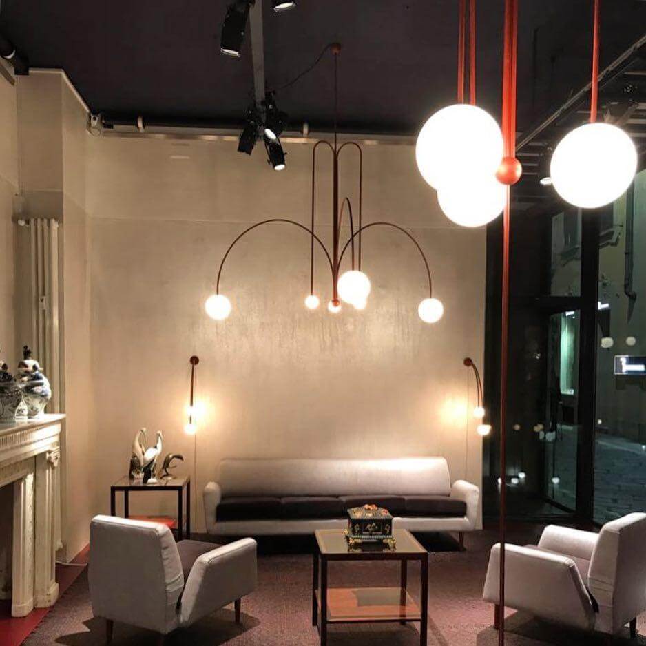 Elegant Pendel Lampe i Glas & Metal - 75/100cm