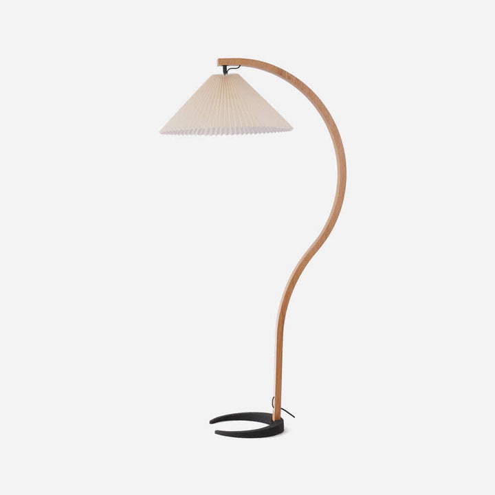 Designer Gulvlampe i Træ & Metal