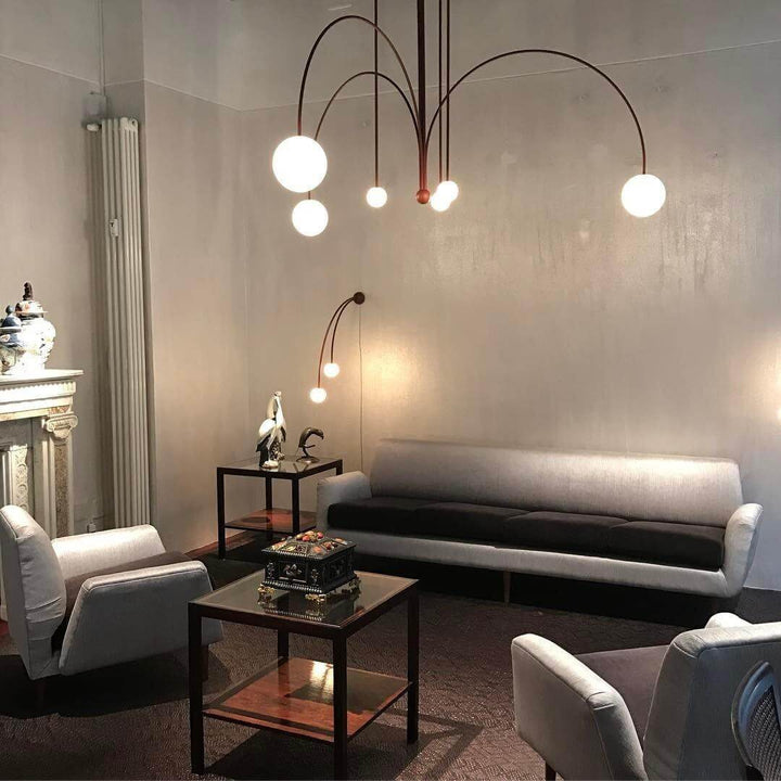 Elegant Pendel Lampe i Glas & Metal - 75/100cm