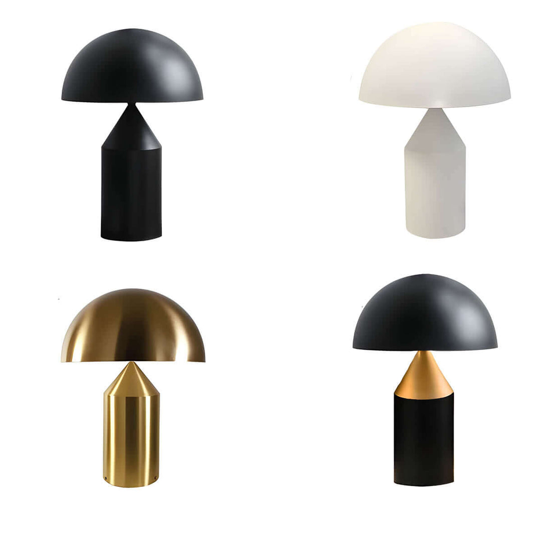 Elegant Bordlampe i Metal og Glas - Vintage Design
