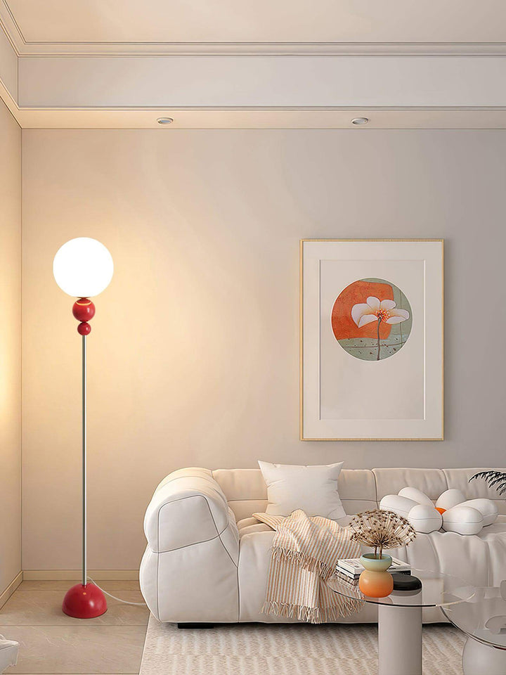 Elegant Gulvlampe i Metal og Glas