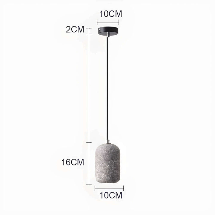Moderne Cement Pendellampe - Dia 16cm