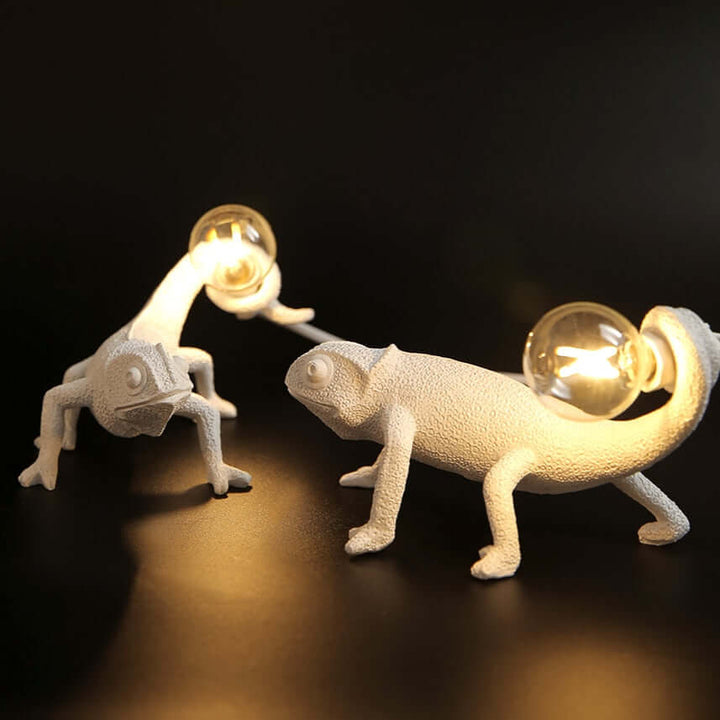 Dekorativ Bordlampe med Firben