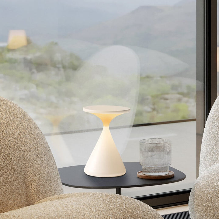 Ledningsfri Bordlampe i Timeglas Design