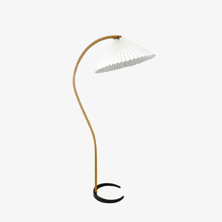 Designer Gulvlampe i Træ & Metal