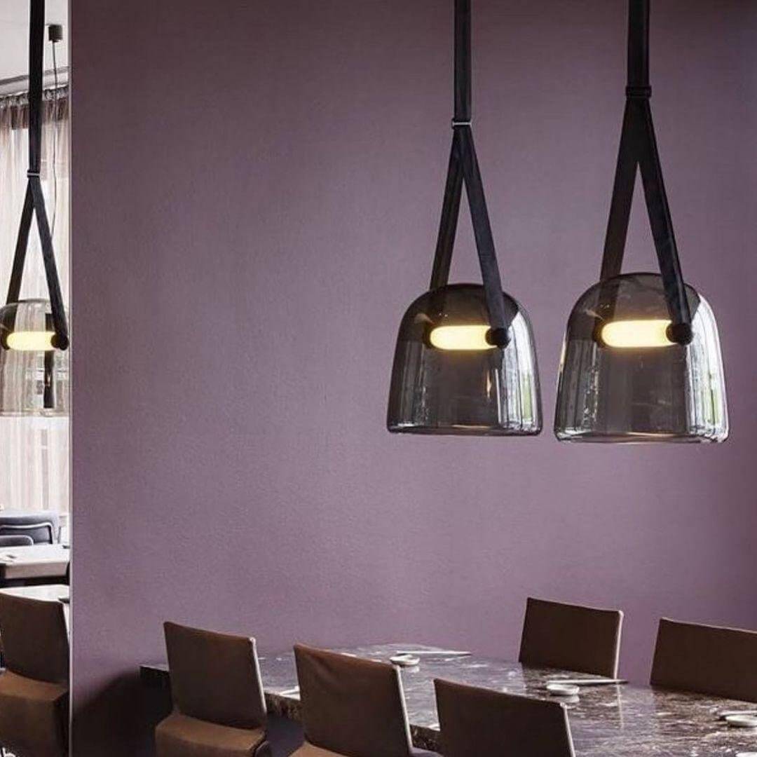 Elegant Pendellampe i Metal og Glas - 20cm