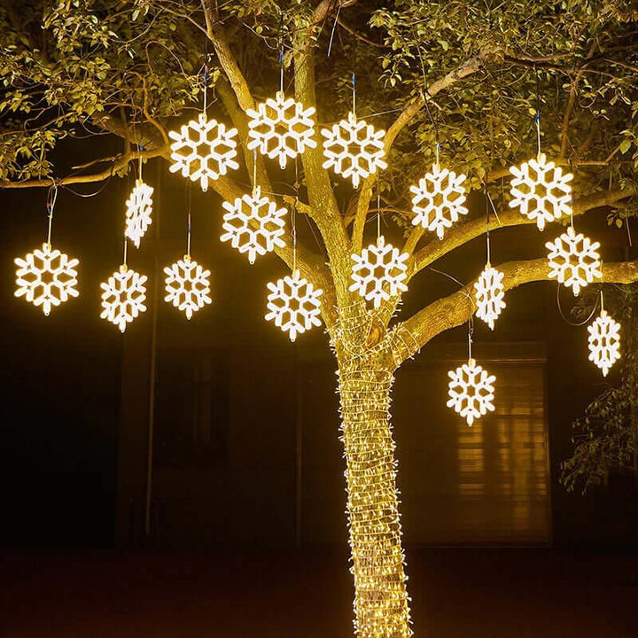 Vandtæt LED Snefnug Lys 38cm - Juleudsmykning