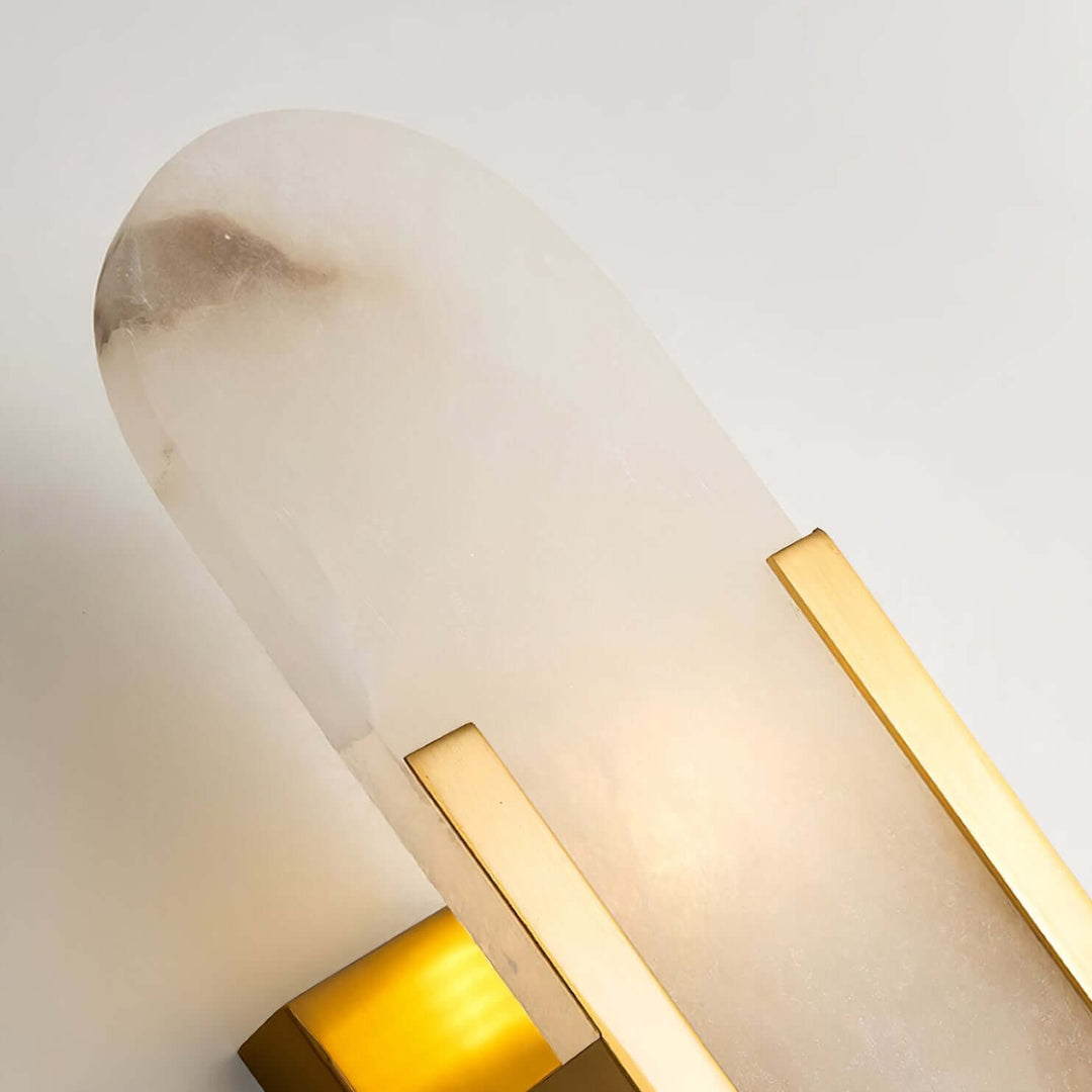 Alabast Væglampe, Aflang Design