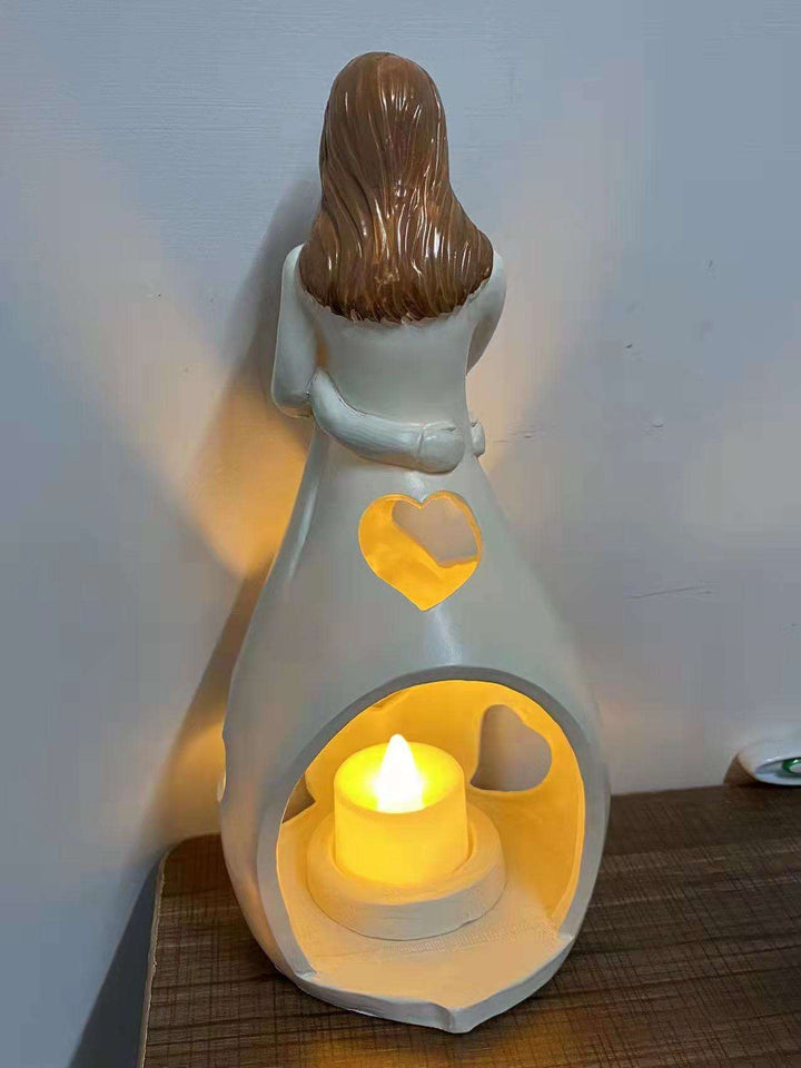 Romantisk LED Bordlampe i Beige