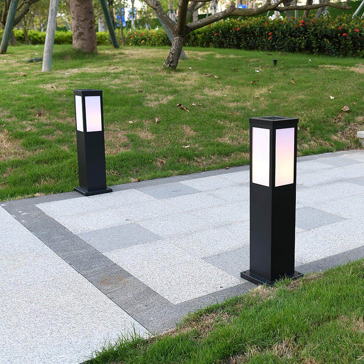 Moderne Udendørs Pullertlampe i Aluminium