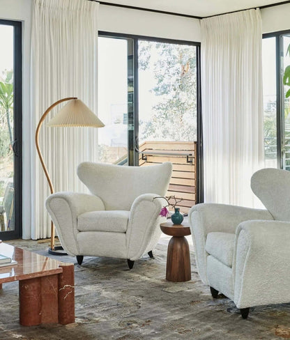 Designer Gulvlampe i Træ & Metal