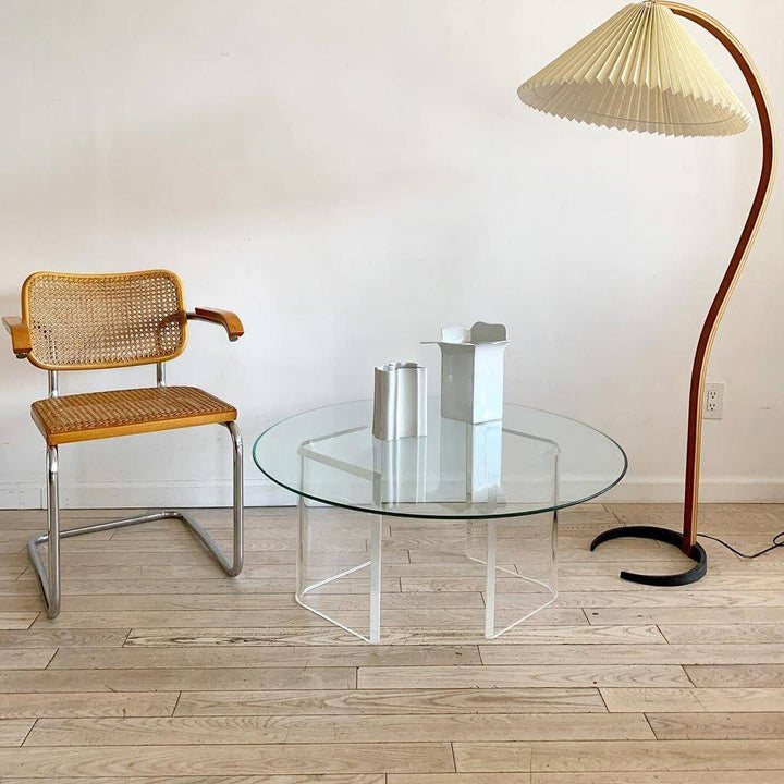 Designer Gulvlampe i Træ & Metal