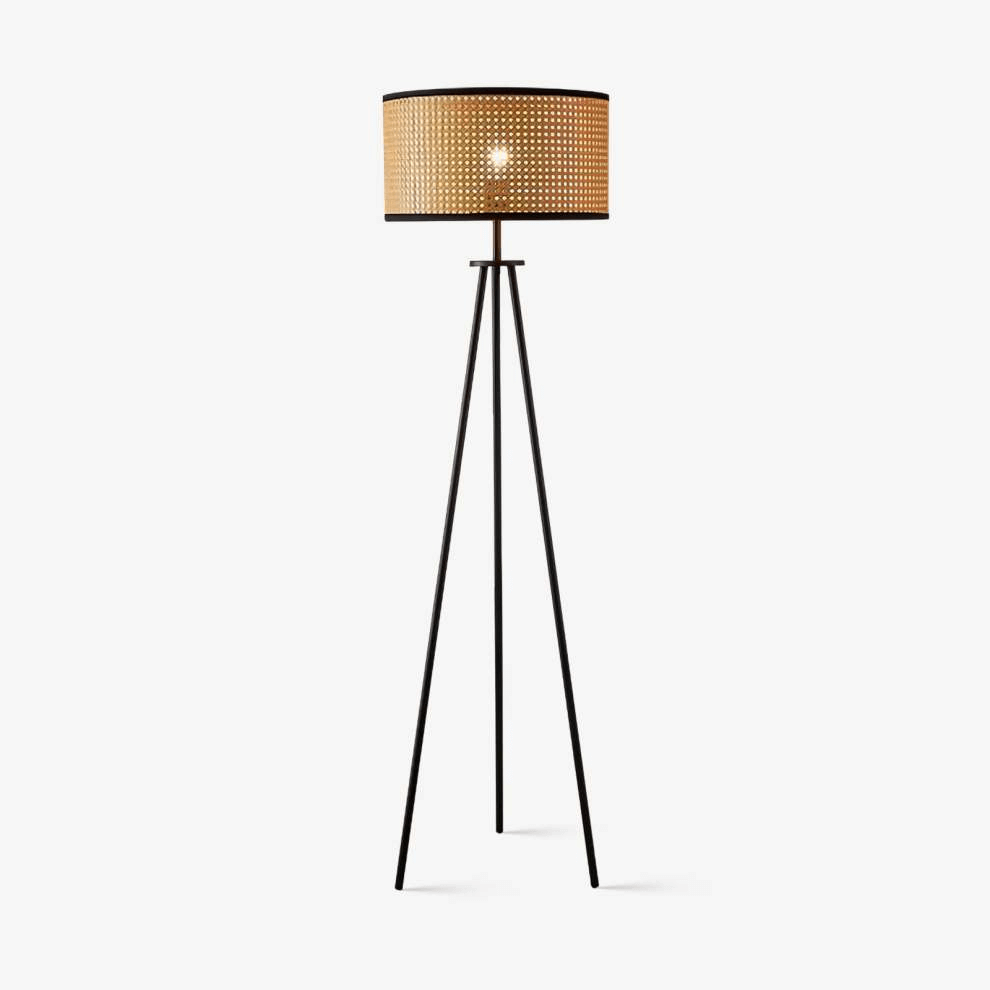 Trebenet Gulvlampe i Rattan