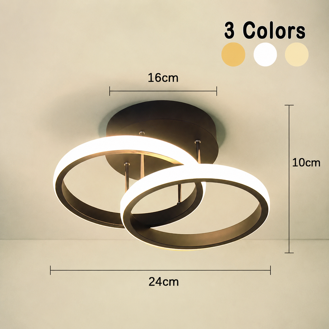 Moderne LED Loftlampe med 3 Ringe