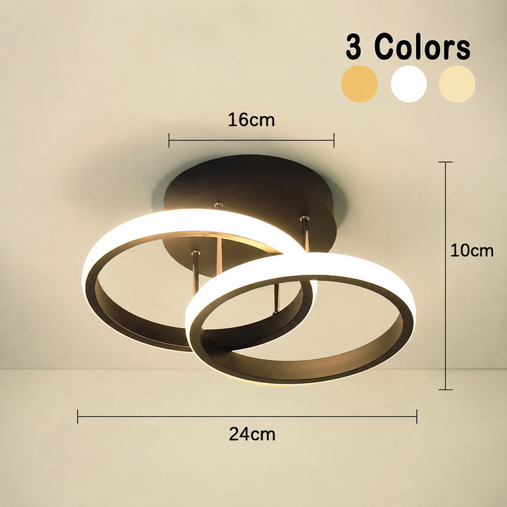 Moderne LED Loftlampe med 3 Ringe