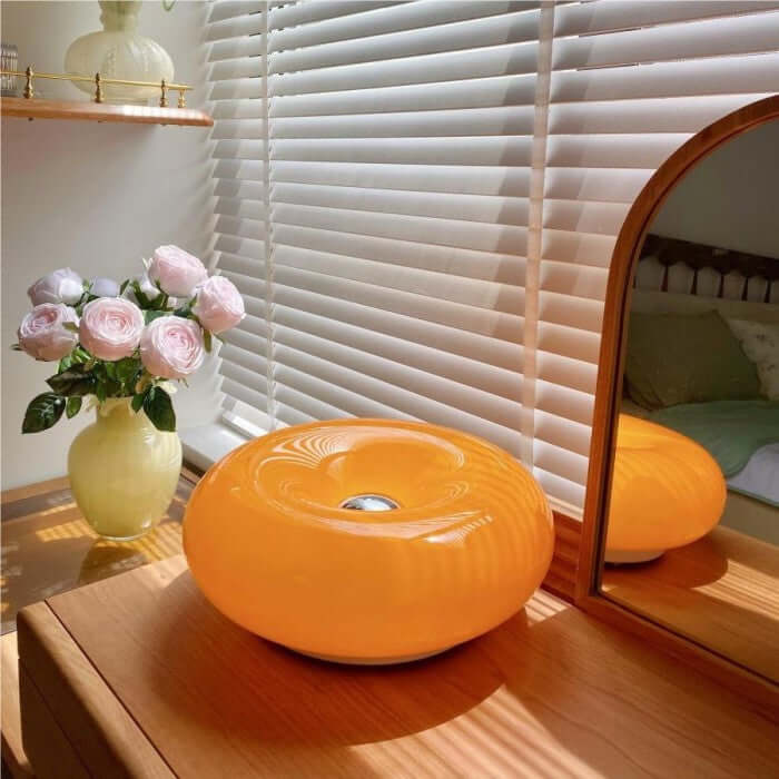 Donut Lampe - Glas & Metal Væglampe / Bordlampe