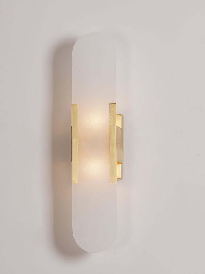 Alabast Væglampe, Aflang Design
