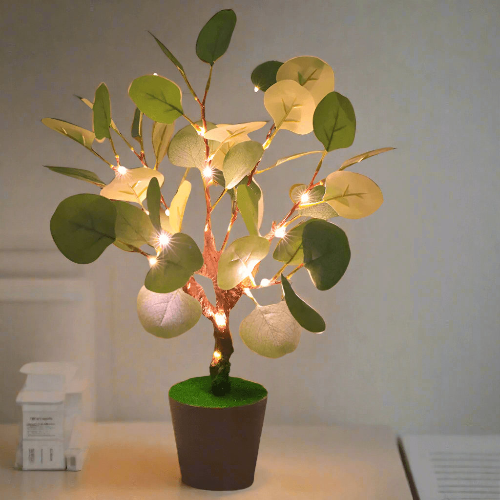 LED Natlampe Julegren med Paddeblade 34cm
