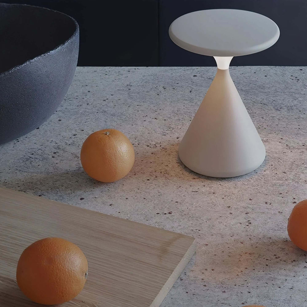 Ledningsfri Bordlampe i Timeglas Design