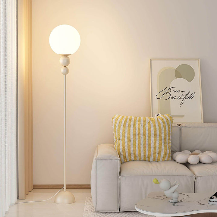 Elegant Gulvlampe i Metal og Glas