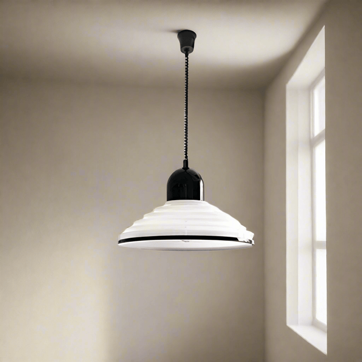 Cremefarvet Glas Pendellampe - Elegant Design