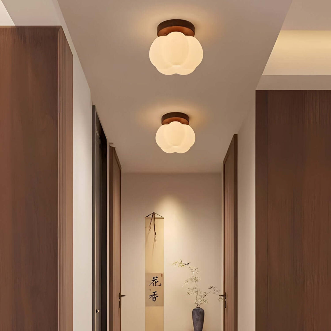 Græskarformet LED Loftlampe - 16cm