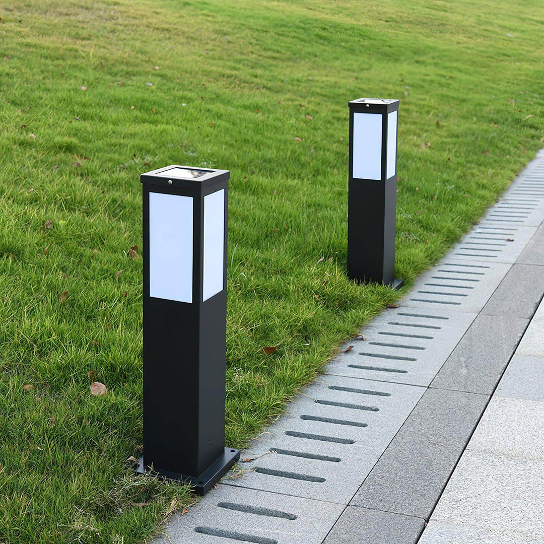 Moderne Udendørs Pullertlampe i Aluminium