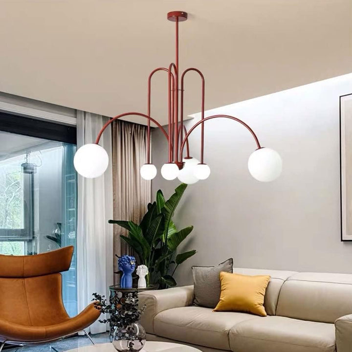 Elegant Pendel Lampe i Glas & Metal - 75/100cm