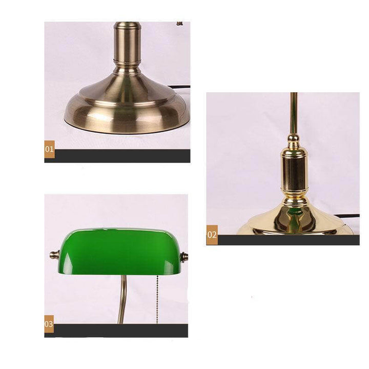 Elegant Glas Bordlampe - Klassisk Europæisk Design