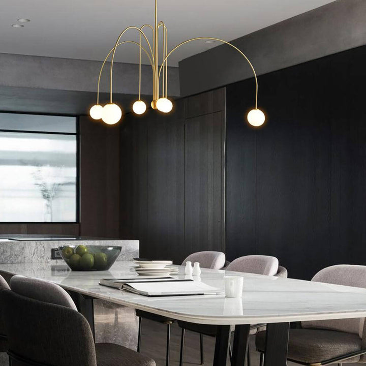 Elegant Pendel Lampe i Glas & Metal - 75/100cm