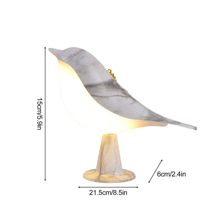 Sød Fuglelampe - Hyggelig LED Bordlampe